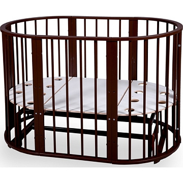Овальная детская кроватка Nastella Baby Molly 7 в 1, поперечный маятник