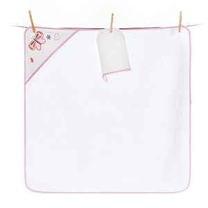 Детское полотенце-уголок + варежка Funnababy Pretty 90 х 90 см