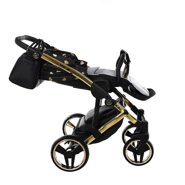 Детская коляска Junama Glow V2 3 в 1 на золотой раме фото 19