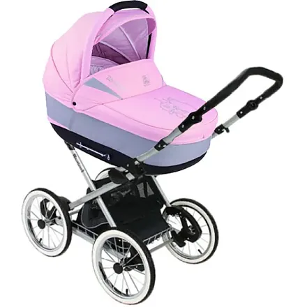 Детская коляска Jedo Memo Bartatina Elegance Alu Plus EX 2 в 1, экокожа, амортизация на ремнях, серебряное шасси
