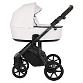 Детская коляска Roan Bass Next 2 в 1, кожа (RN081/1 White/Black/ь.коричневая ручка
						
					) — Фото