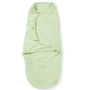 73740А Конверт для пеленания из хлопка на липучке Summer Infant SwaddleMe размер L Зеленый