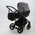 Детская коляска BeBe-Mobile Gusto 3 в 1, ткань+эко-кожа (GU21 Черный - Черно-белая клетка - Блестки
						
					) — Фото