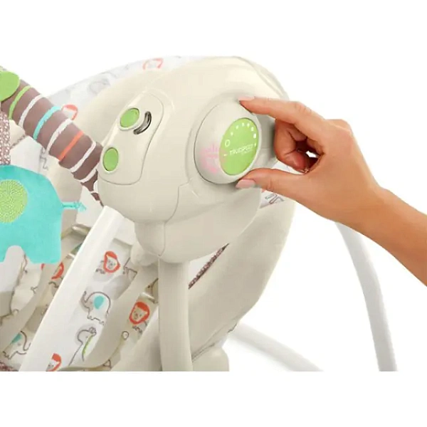 Электронные качели Bright Starts Comfort Harmony Брайт Стартс Комфорт и Гармония Песочное Сафари 60194 фото 5