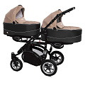 Детская коляска для двойни BabyActive Twinny 2 в 1 (12 Beige
						
					) — Фото