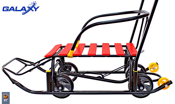 Снегомобиль Snow Galaxy Black Auto на больших мягких колесах фото 4