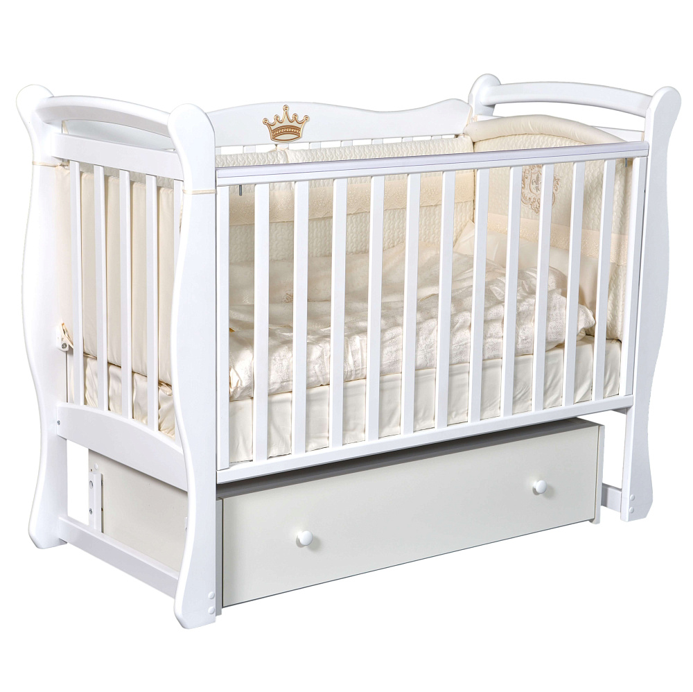 Детская кроватка Кедр Viola 1 автостенка/универсальный маятник - Фото