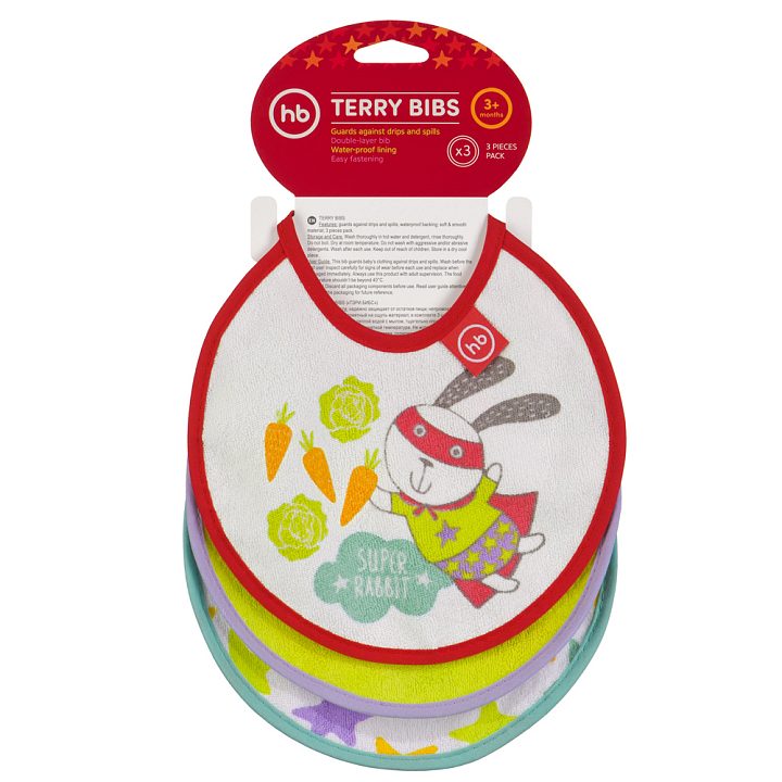 Набор нагрудников Happy Baby Terry Bibs (16007) — как выглядит в жизни