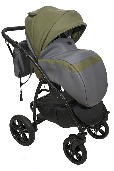 Детская коляска Jaxee Rosa 2 в 1, 100% эко кожа фото 8