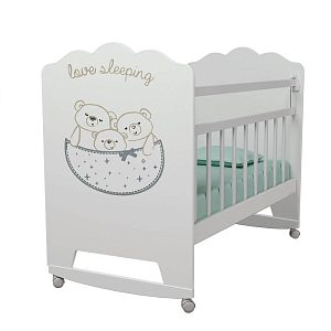 Детская кроватка ВДК Love Sleeping колесо, полозья