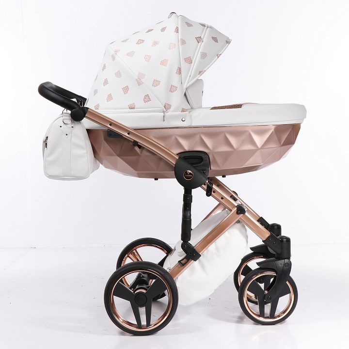 Детская коляска Junama Diamond Glow 2 в 1, экокожа — как выглядит в жизни