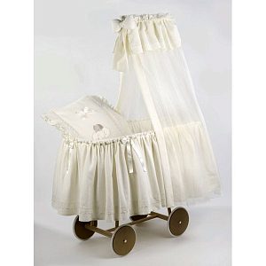 Колыбель Italbaby Плетеная с тюлевым пологом Marina Cuccioli