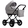 Детская коляска Aroteam Teramo Prima  2 в 1 (04 серая кожа
						
					) — Фото