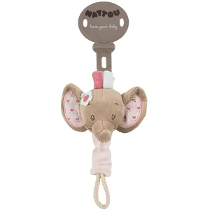 Игрушка-держатель соски Nattou Pacifinder Charlotte &amp;amp; Rose Слоник Слоник 655163