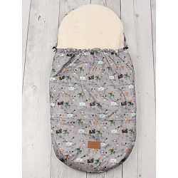 Универсальный меховой конверт AmaroBaby Little Traveller Рыцарь 145х45 см