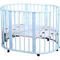 Овальная детская кроватка Nastella Baby Molly 7 в 1 без маятника (Белый) — Фото