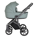 Детская коляска Roan Bass Next 2 в 1, кожа (RN085/1 Misti Mint/Grey/серая ручка
						
					) — Фото