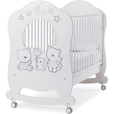 Детская кроватка Italbaby Happy Family Oblo, полозья/ящик