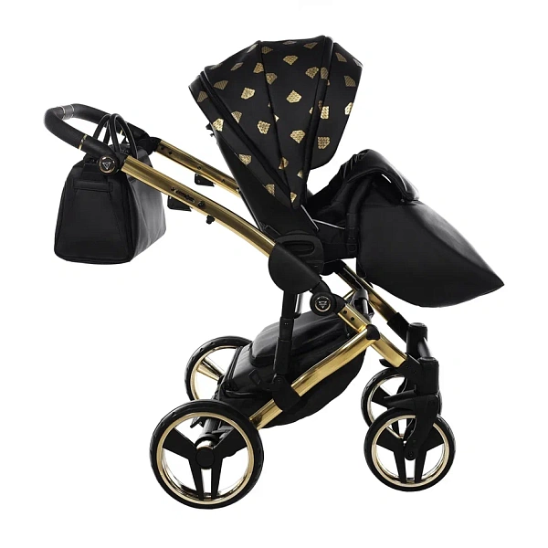 Детская коляска Junama Glow V2 3 в 1 на золотой раме фото 20