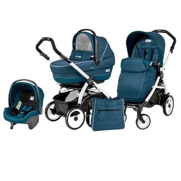 Детская коляска Peg-Perego Book Plus Completo 3 в 1, шасси White фото 1