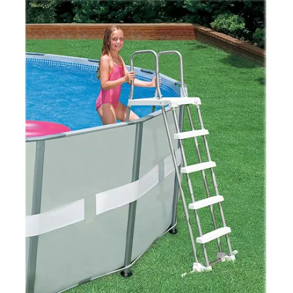 Каркасный семейный бассейн Intex Ultra Интекс Ультра круглый с лестницей и насосом-фильтром c54924, c54470 фото 6