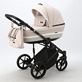 Детская коляска Adamex Rimini 2 в 1 (RI80 Св.бежево-розов+св.беж.кожа+бел.отделка
						
					) — Фото