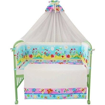 Комплект постели в кроватку Fairy Фея Улыбка, 7 предметов