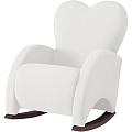 Кресло-качалка Micuna Wing Love Chocolate (Leatherette white искусственная кожа) — Фото