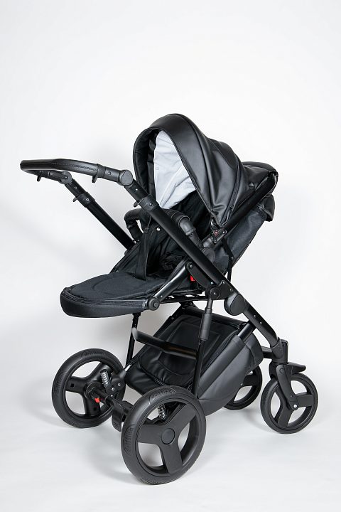 Детская коляска Jaxee Ester Ecco 2 в 1, экокожа — как выглядит в жизни