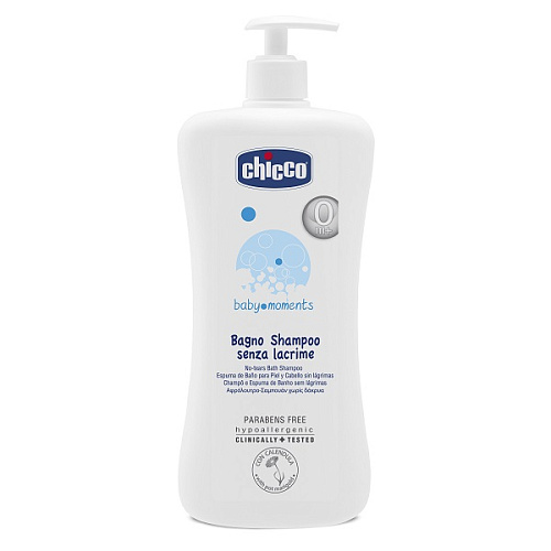 Детская пена-шампунь Chicco Baby Moments, 0 мес.+, 750 мл Детская пена-шампунь Chicco Baby Moments, 0 мес.+, 750 мл - Фото