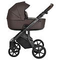 Детская коляска Roan Bass Next 2 в 1, кожа (RN087/1 Chocolate/Black/т.коричневая ручка
						
					) — Фото