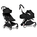 Детская коляска Babyzen Yoyo 2 Newborn Pack 2 в 1 на белой раме (Black
						
					) — Фото