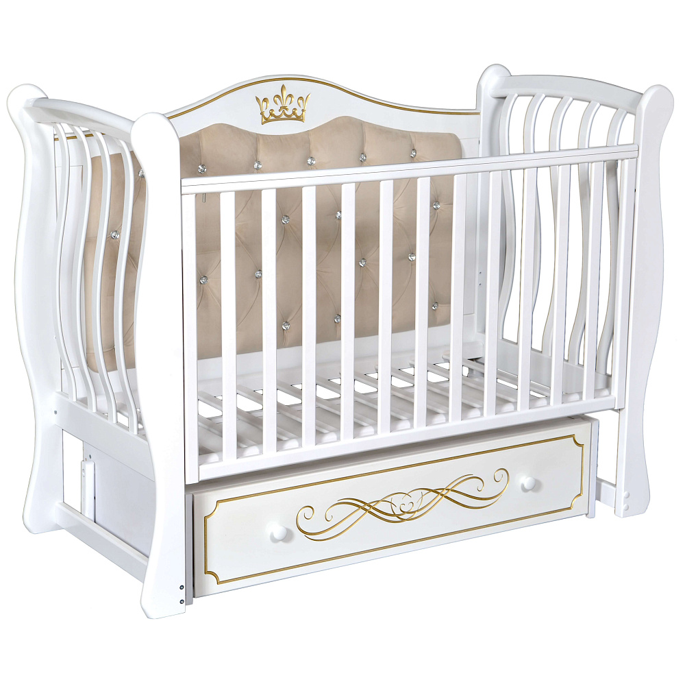 Детская кроватка Антел Luiza 333 с мягкой спинкой - Фото