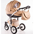 Детская коляска Street Racer Karona Eco 3 в 1, эко-кожа (02CG light brown
						
					) — Фото