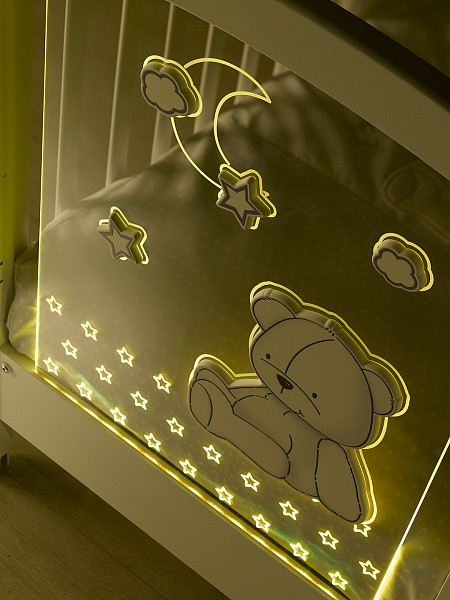 Детская кроватка Erbesi Stella Magic LED фото 3