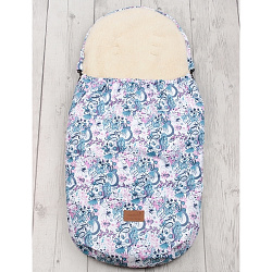 Универсальный меховой конверт AmaroBaby Little Traveller Вензеля 145х45 см