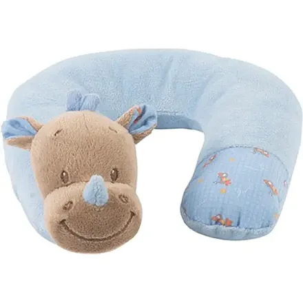 Детская подушка-подголовник Nattou Neck pillow Наттоу Нек пиллоу Arthur & Louis Носорог 644365