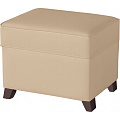 Пуфик с ящиком Micuna Foot Rest (Beige Leatherette / Ножки Chocolate) — Фото