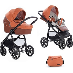 Детская коляска Noordi Fjordi Sport Leather Melange 2 в 1, ткань+эко-кожа