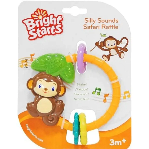 Развивающая игрушка-погремушка Bright Starts Брайт Стартс Обезьянка 9206 фото 1