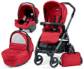 Детская коляска Peg-Perego Book Plus Sportivo 3 в 1, шасси Jet (Geo Red
						
					) — Фото