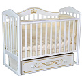 Детская кроватка Кедр Helen 5, универсальный маятник (Белый
						
					) — Фото