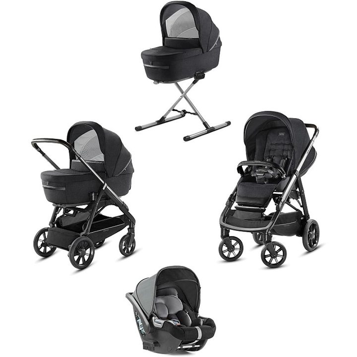 Детская коляска Inglesina Aptica System Quattro 4 в 1 на шасси Aptica Black — как выглядит в жизни