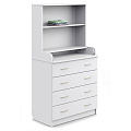 Пеленальный комод Атон KP 80 K/4 с полкой (Белый
						
					) — Фото