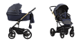 Детская коляска Bebetto Torino Si 2 в 1, эко-кожа + ткань (Si 03 Gold
						
					) — Фото