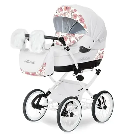 Детская коляска Caretto Michelle Lux 2 в 1, 100% экокожа