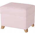 Пуфик с ящиком Micuna Foot Rest (Pink Leatherette / Ножки Natural) — Фото