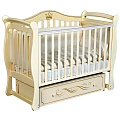 Детская кроватка Кедр Bella 1, универсальный маятник (Слон кость
						
					) — Фото