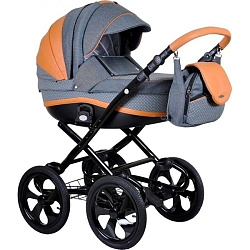 Детская коляска BeBe-Mobile Ines A 2 в 1, ткань+эко-кожа