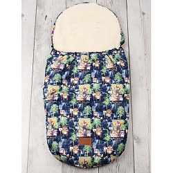 Универсальный меховой конверт AmaroBaby Little Traveller Лес 145х45 см